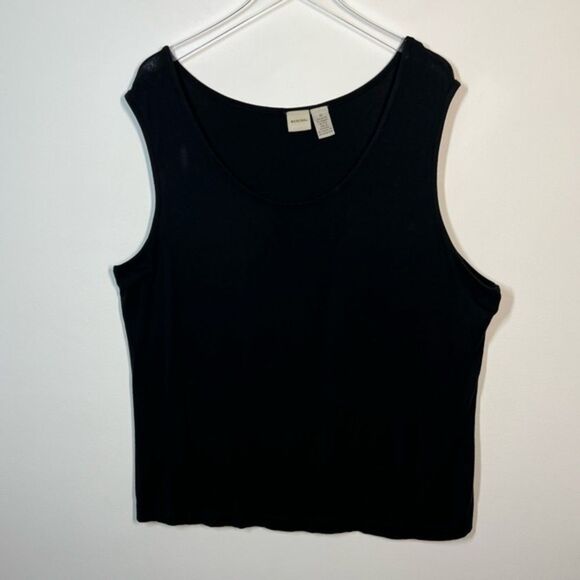 Merona Women's Size 1X Plus Size Black Rayon Tank Top Shirt - Picture 5 of 5